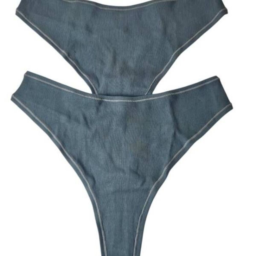 2‎ PAIR SKIMS COTTON RIBBED PANTY NWT
